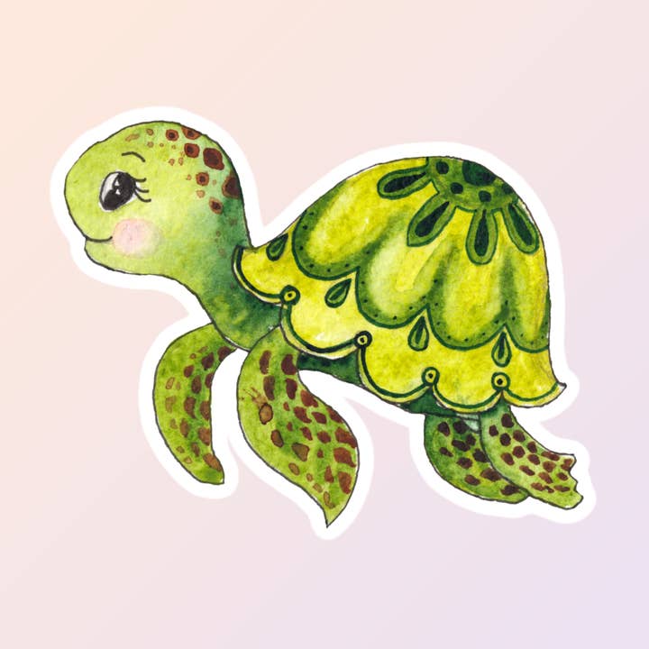 Turtle Stickers, Kids Stickers, Cute Animal Stickers for wholesale by Sorry Not Sorry Co