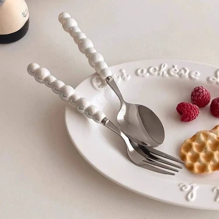 Otterware - Wholesale Cutlery set - Elegant Pearl Ceramic Handle Stainless Steel Flatware12