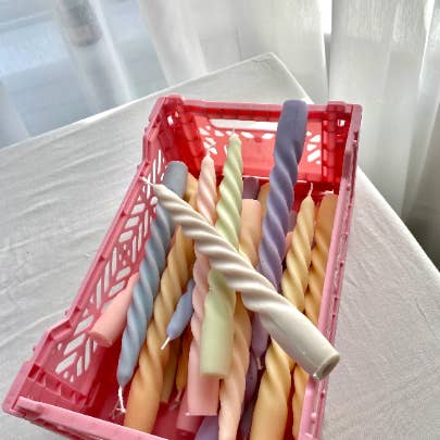 Noord Candles – wholesale Avsmalnande ljus – SPIRAL PELARE LJUS - AVSMALNANDE MIDDAG LJUS1