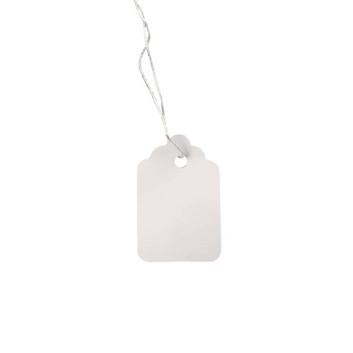 Store Supply Warehouse - Wholesale Retailer Display - Accessories - #5 Strung Merchandise Price Tags - White - Carton of 1,000