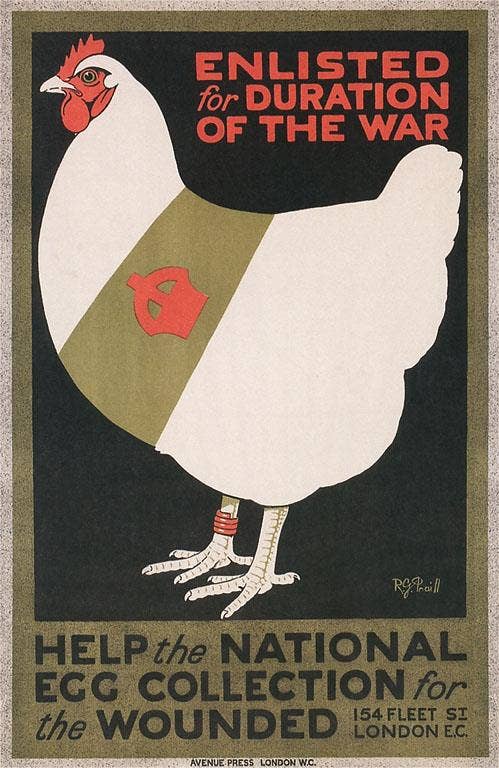 Found Image Press - Wholesale Art Print - Art Print PO-74 World War I Poster for Egg Collection0