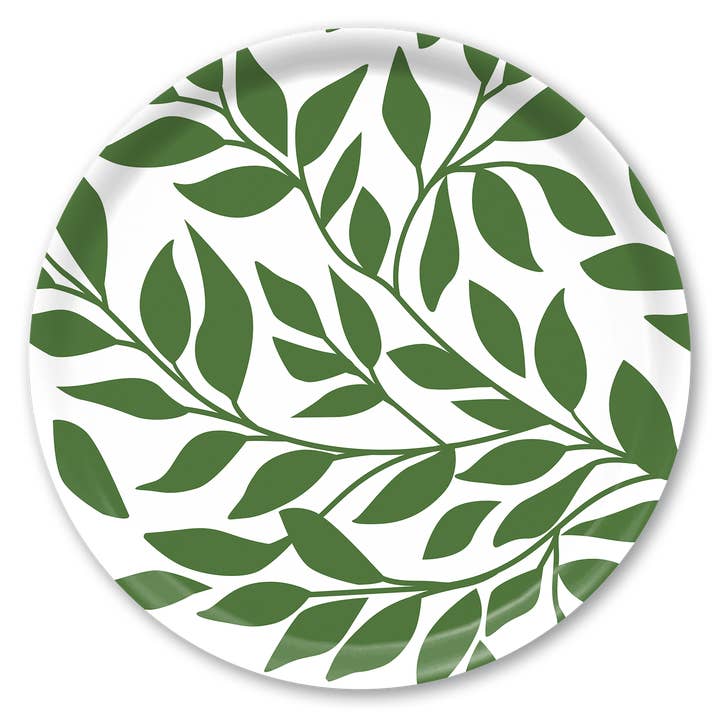 Plateaux de service grands et ronds Pear Tree par Kate Nelligan pour la vente par Trays4Us