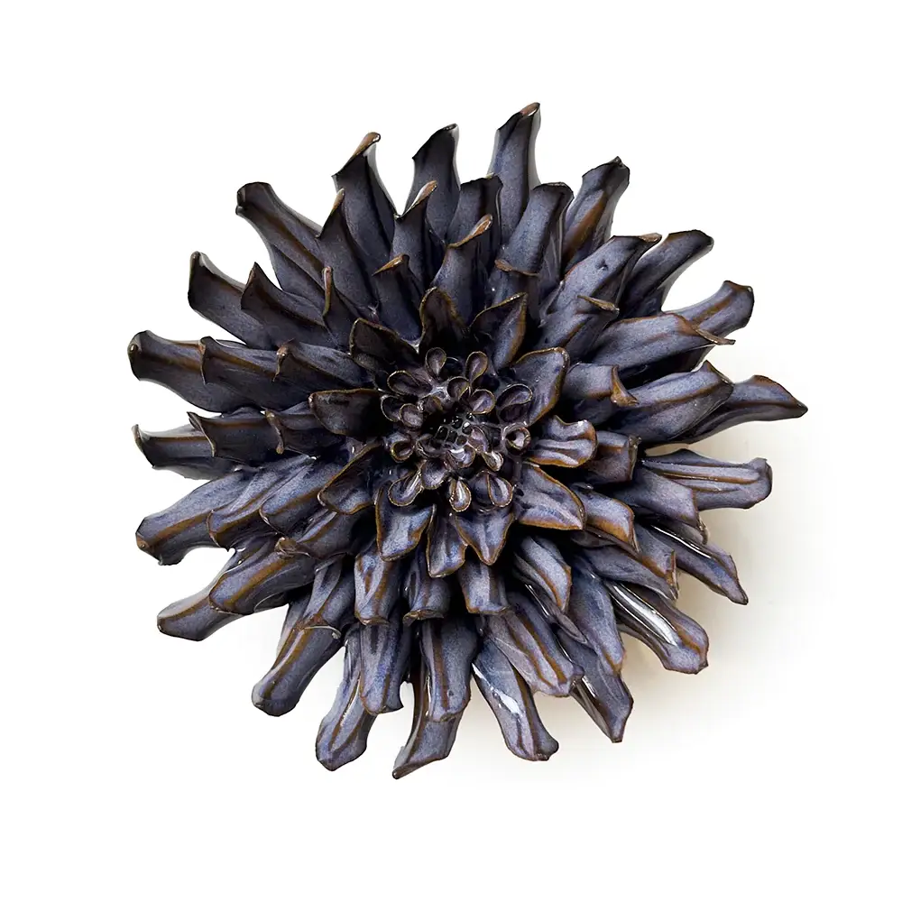 Chive UK – Arte de parede dimensional/3D por atacado – Flores de cerâmica japonesa com furo para pendurar na parede11