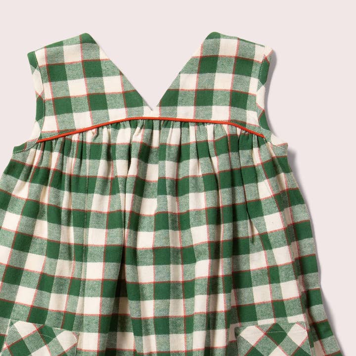 Fern Green Check Swing Dress for wholesale on Faire