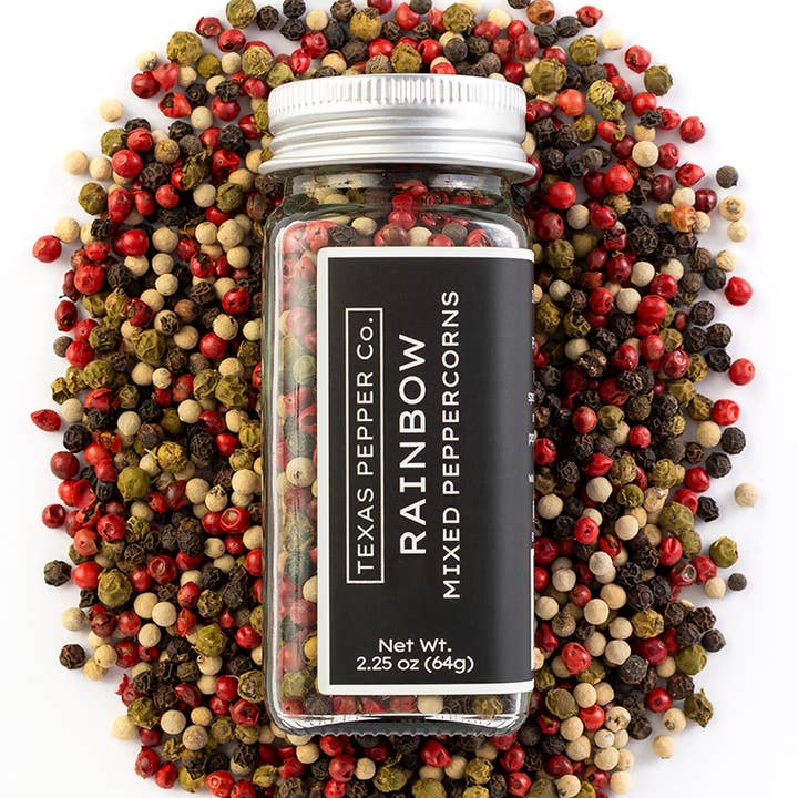 Regnbåge pepparkorn för wholesale av Texas Salt Co