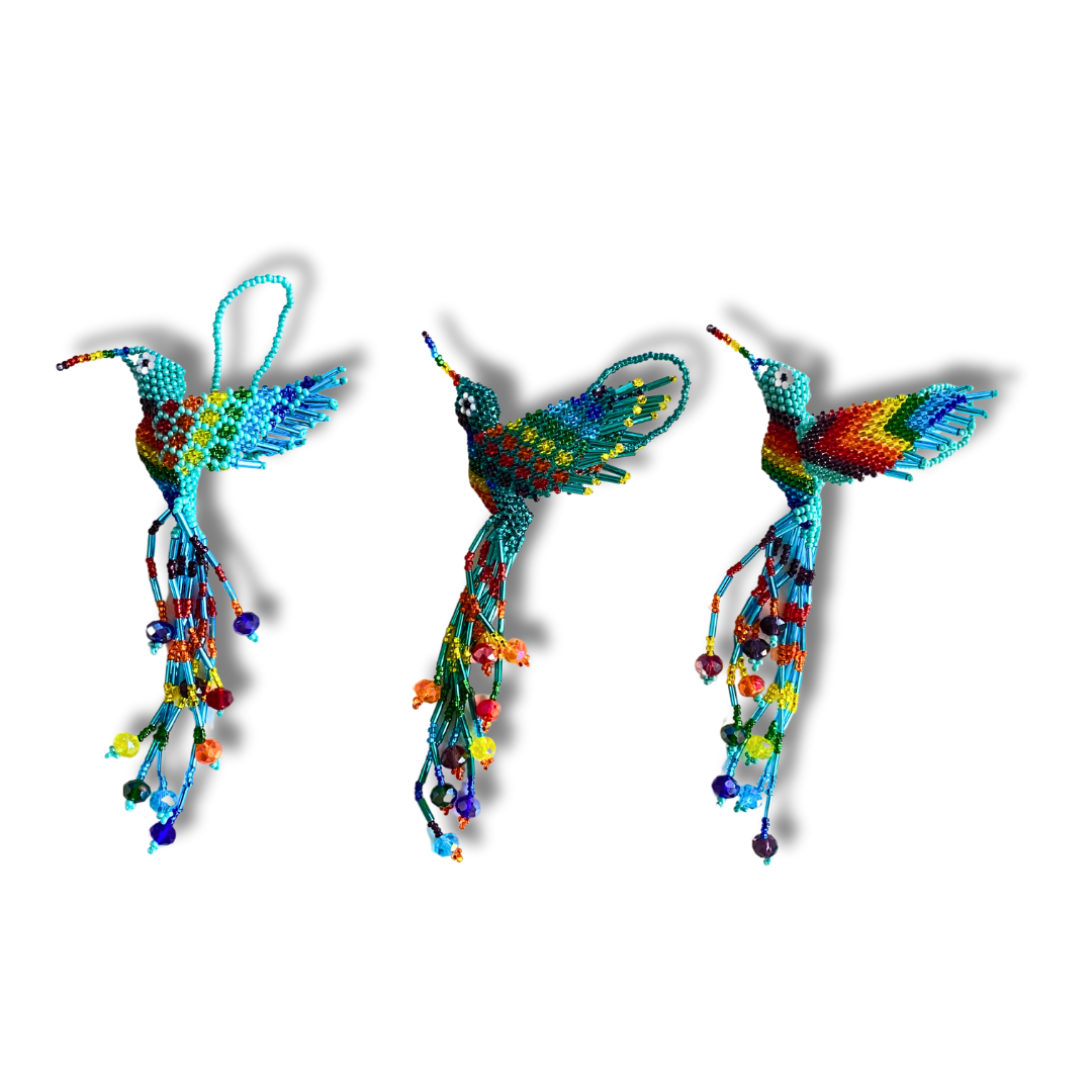 Lumily - Vente Objets de décoration - Grande ornement de perles de graine de colibri - Guatemala10