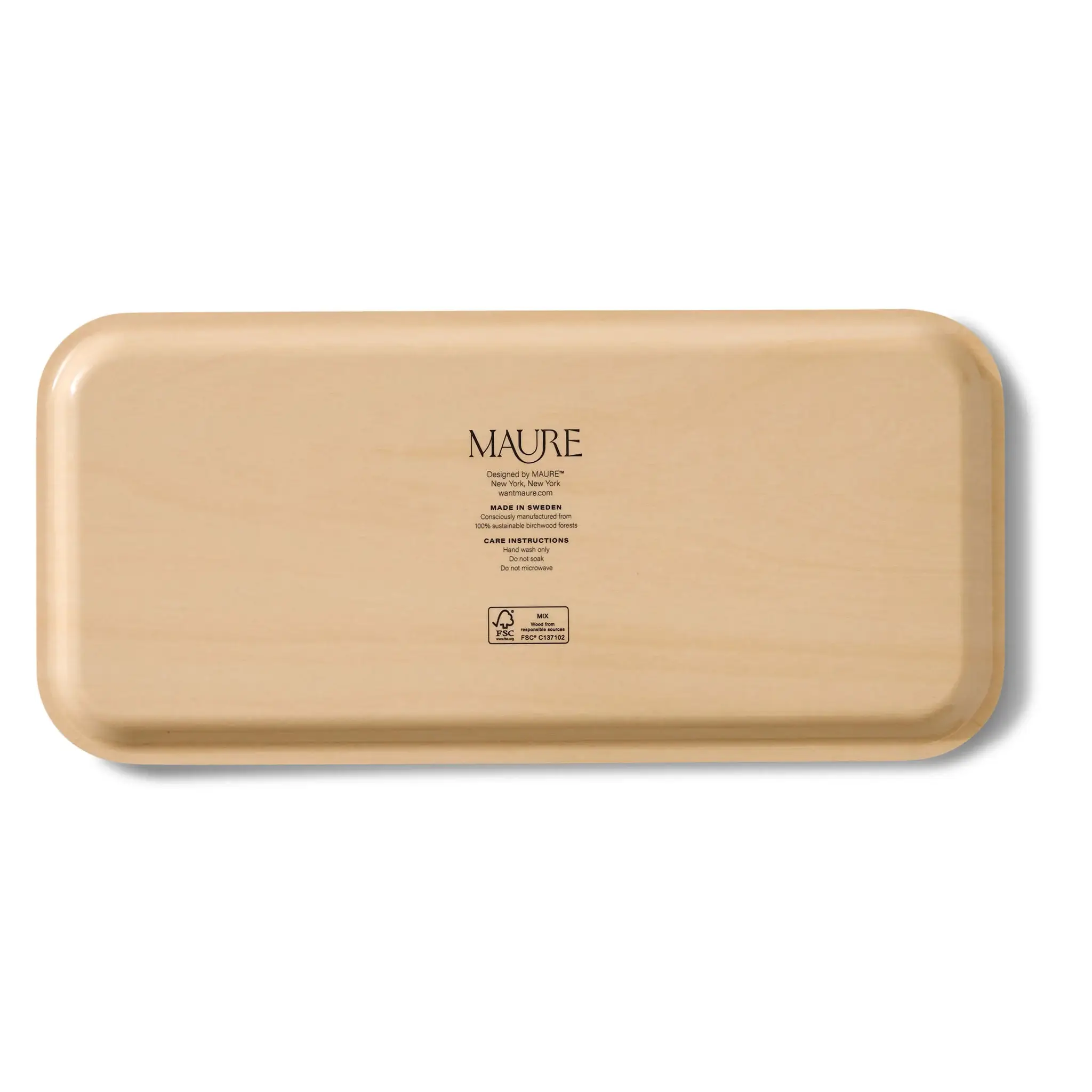 Maure Luxury Gifts - Venta al por mayor Bandejas decorativas - Bandeja Estrecha de Madera de Abedul con Kumquats | Bandeja de Servir Rectangular1