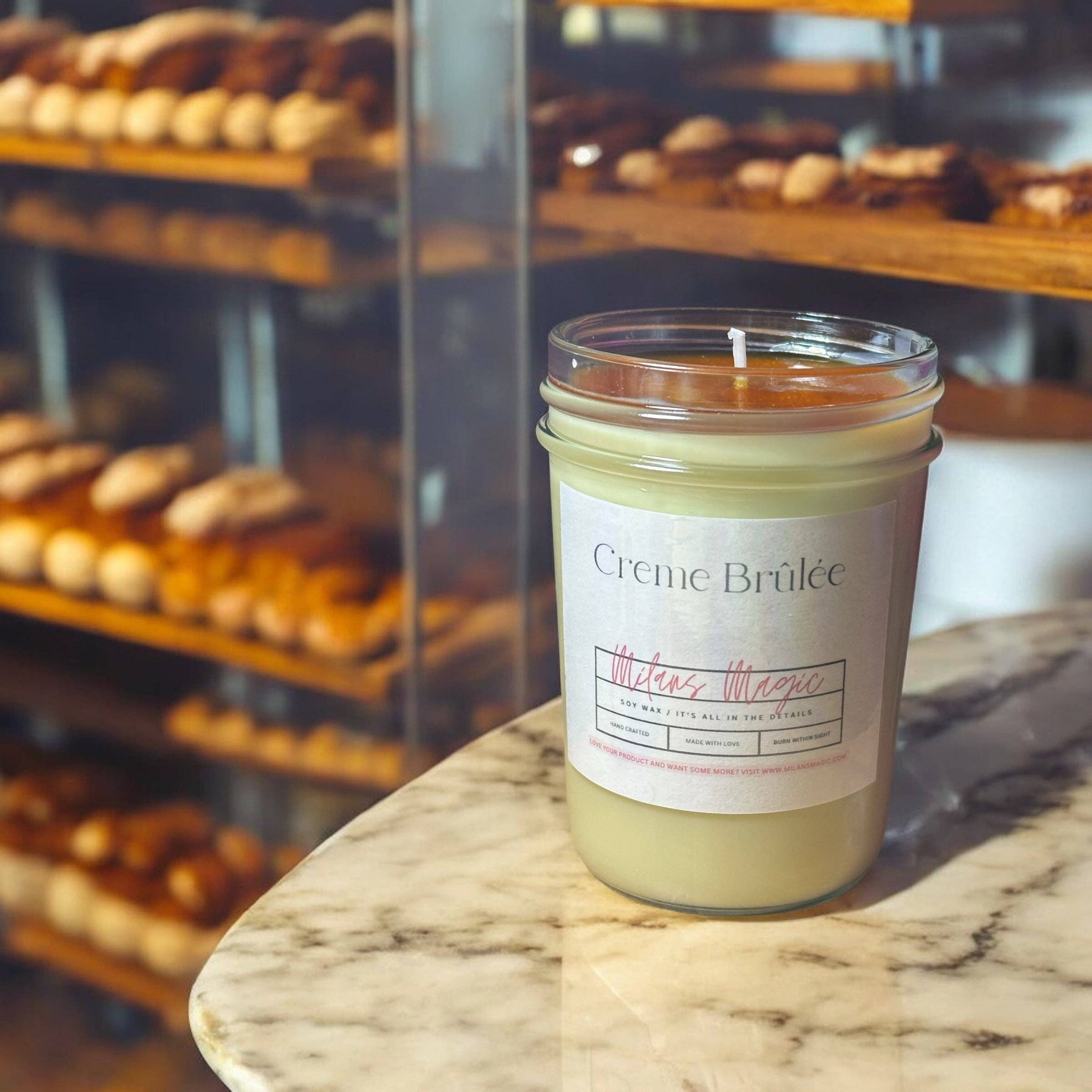 Milans Magic - Vente Bougie en bocal - Bougie de Luxe Crème Brûlée3