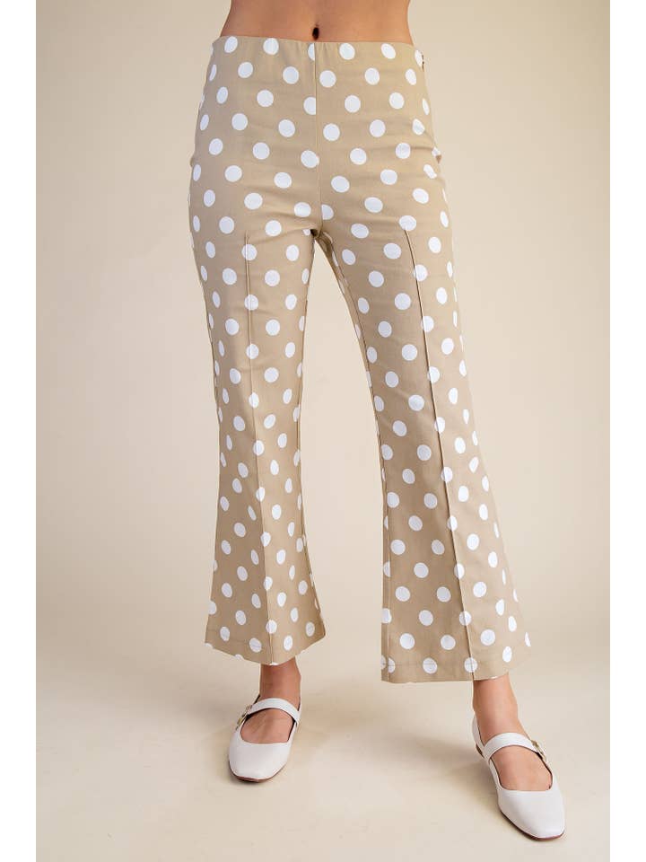 Glam - Wholesale Pants - Women's - Flare Crop Dot Pants4