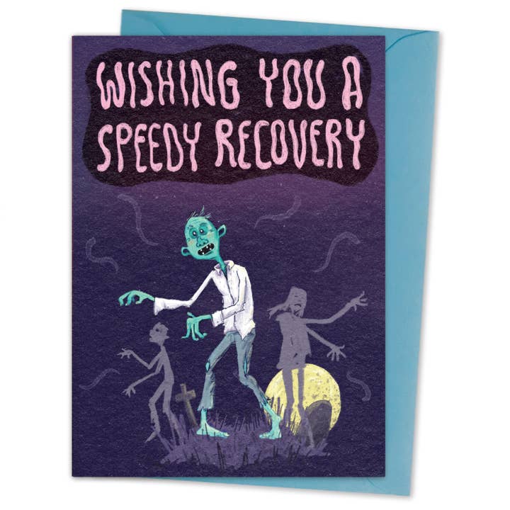 Wishing you a speedy recovery - Undead - Get well soon card for wholesale by The Grey Earl
