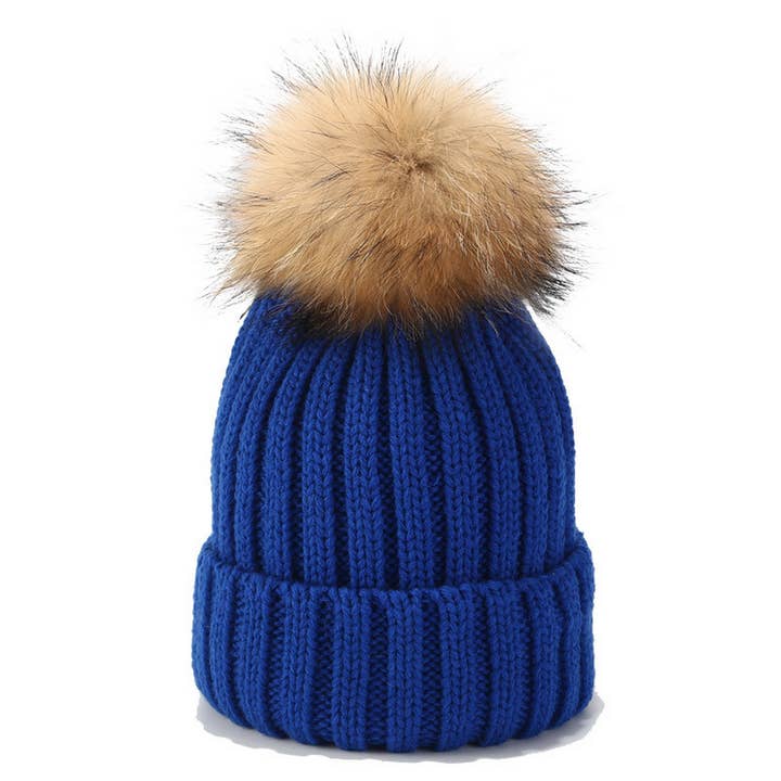 ACCITY - Wholesale Beanie - Women's - OUTDOOR WARM WOOL BALL KNITTED HAT_CWAH15772