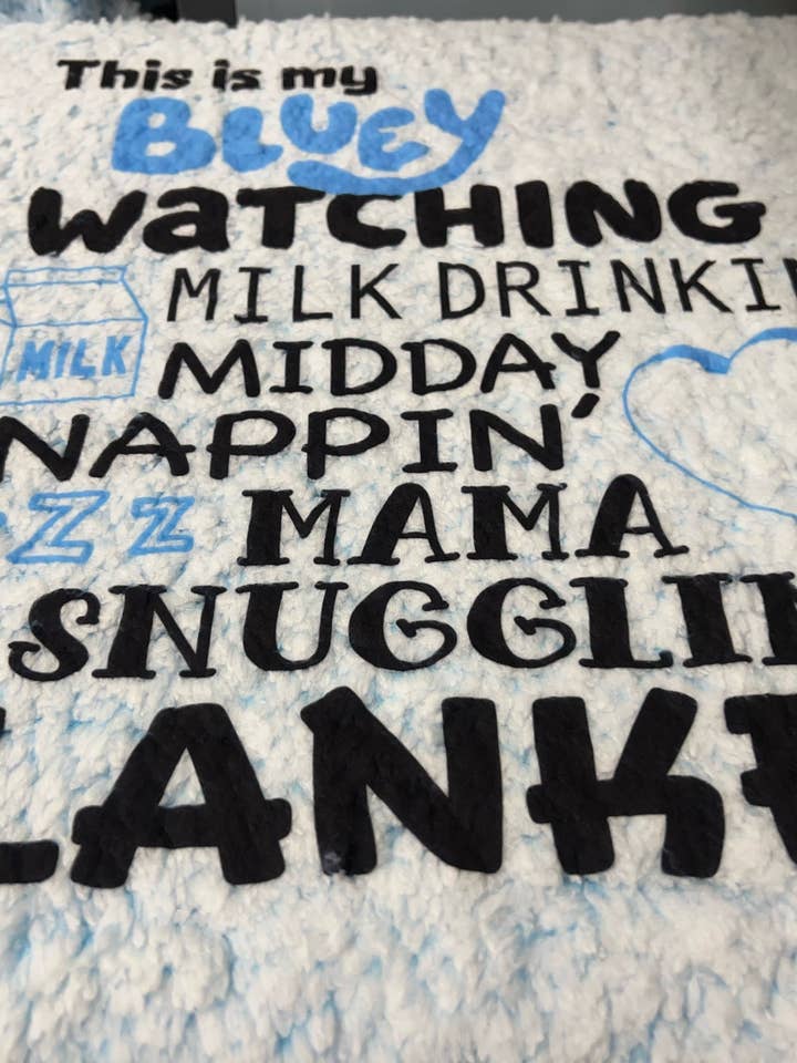 Bluey Watching Blanket for wholesale by Creative Queen Boutique