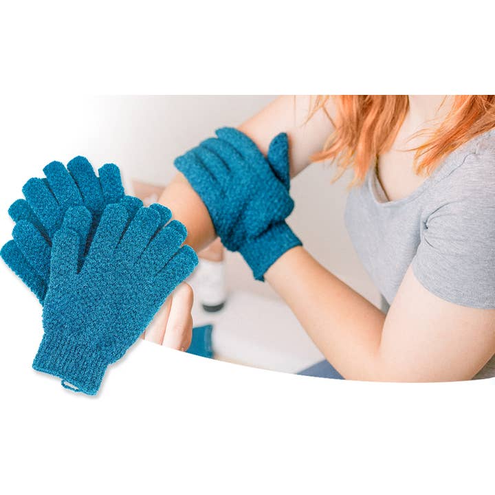 Beauty By Earth - Wholesale Exfoliating Gloves/Mitts - Exfoliating Shower Gloves - (Pack of 4 Gloves)3