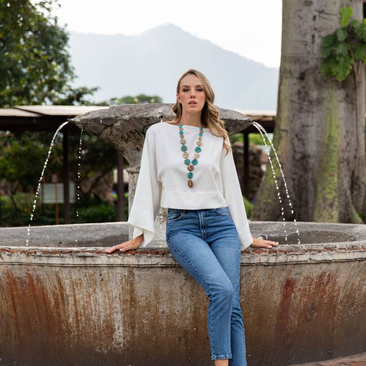Organic Tagua Jewelry - Wholesale Bib Necklace - Nia Necklace