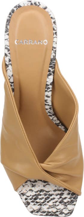 Carrano - Vendita all'ingrosso Scarpe con tacco basso - Donna - Carrano Sage - Sandalo aperto in pelle con tacco coperto7