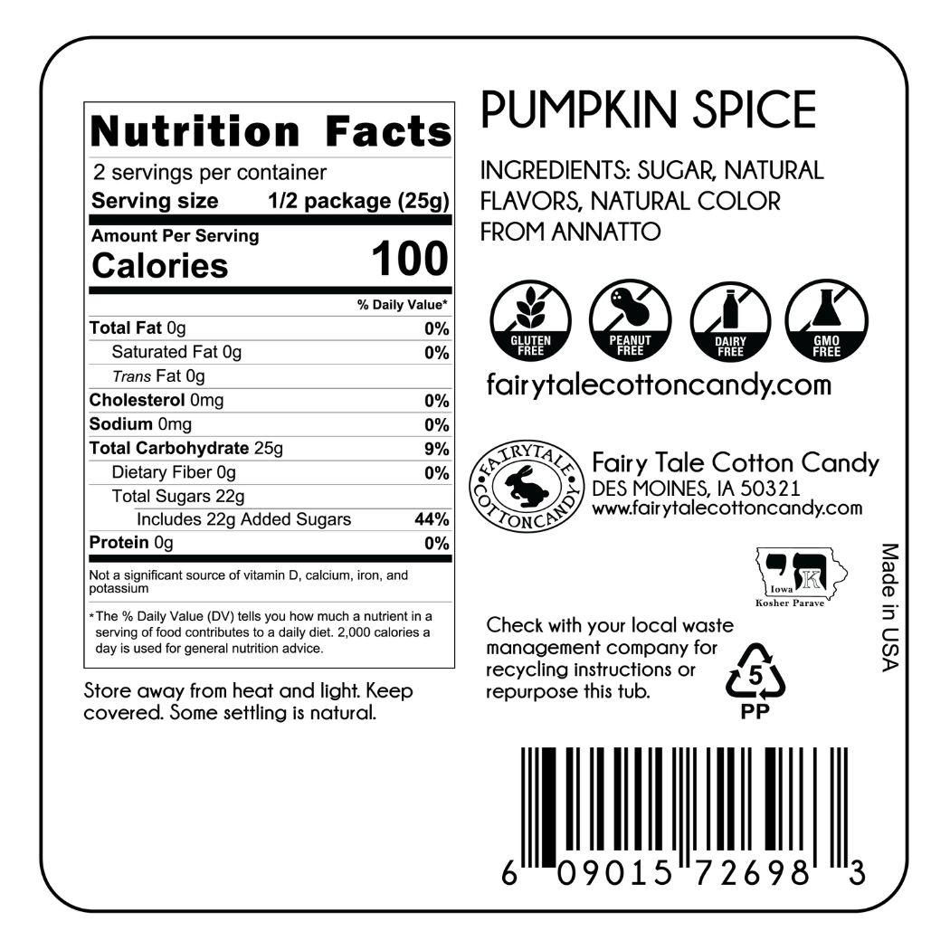 Fairy Tale Cotton Candy - Wholesale Cotton Candy - Pumpkin Spice Cotton Candy1