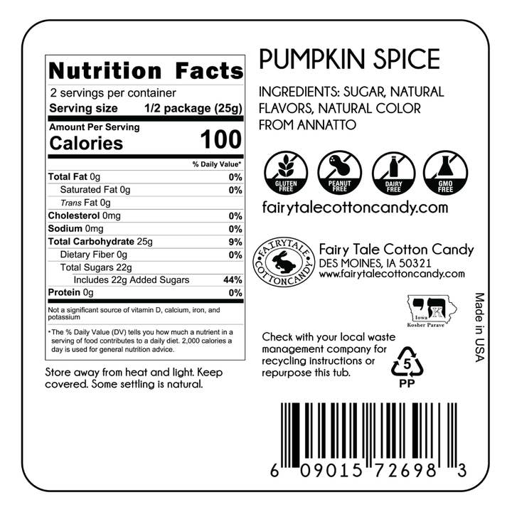 Fairy Tale Cotton Candy - Wholesale Cotton Candy - Pumpkin Spice Cotton Candy1