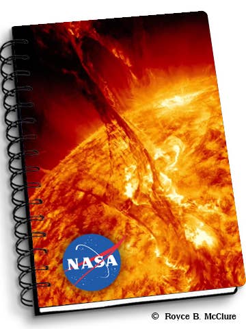 3D Royce Notebook 4" x 6" - Solar Flare / NASA for wholesale by Artgame Ltd.