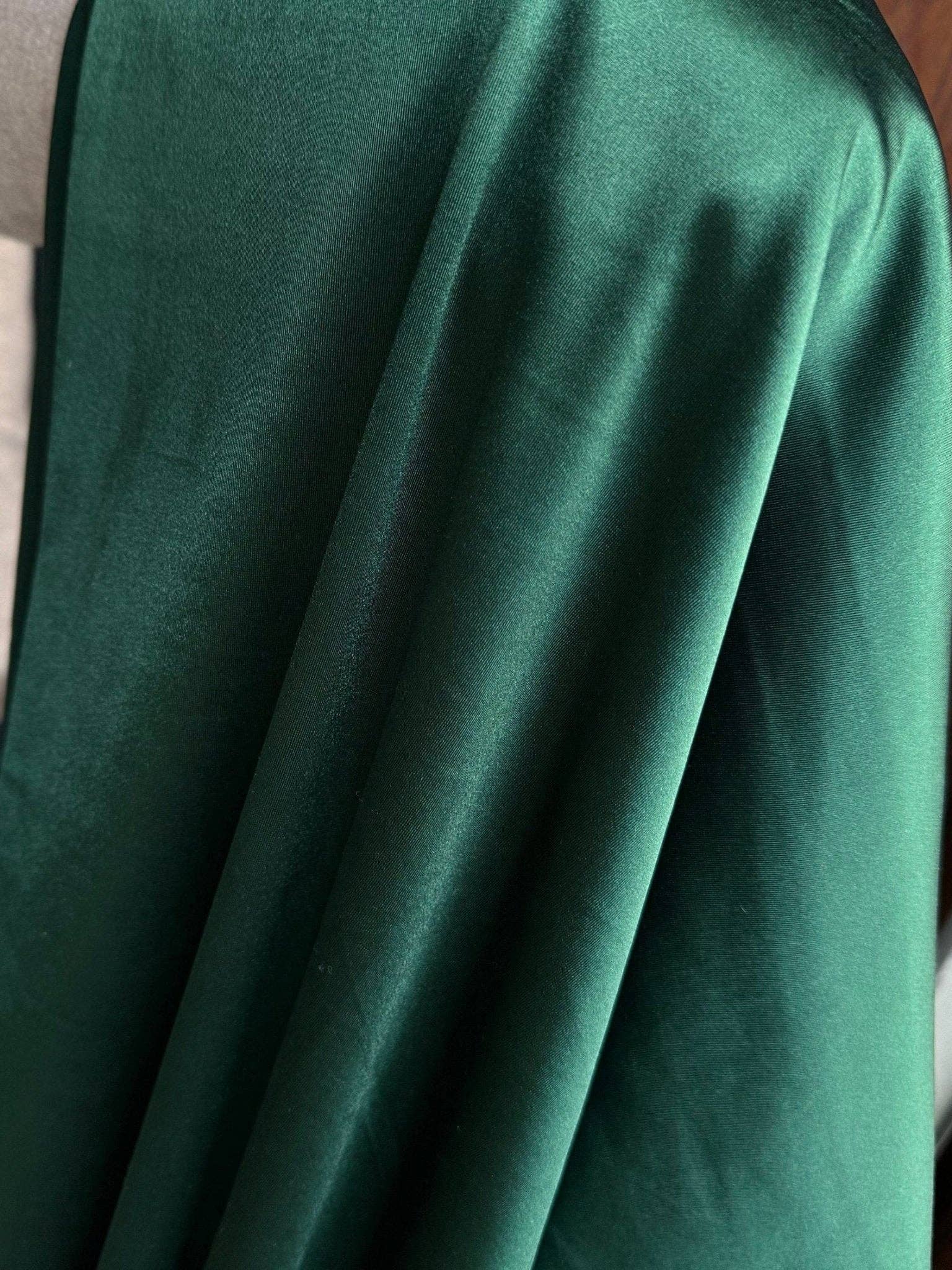 GalaTextile - Wholesale Fabric - Emerald Stretch Nylon Spandex By Yard, 4 way Silky Stretch Bodysuit Material, For Dresses Dancewear Leggings, Heavyweight Satin Spandex7
