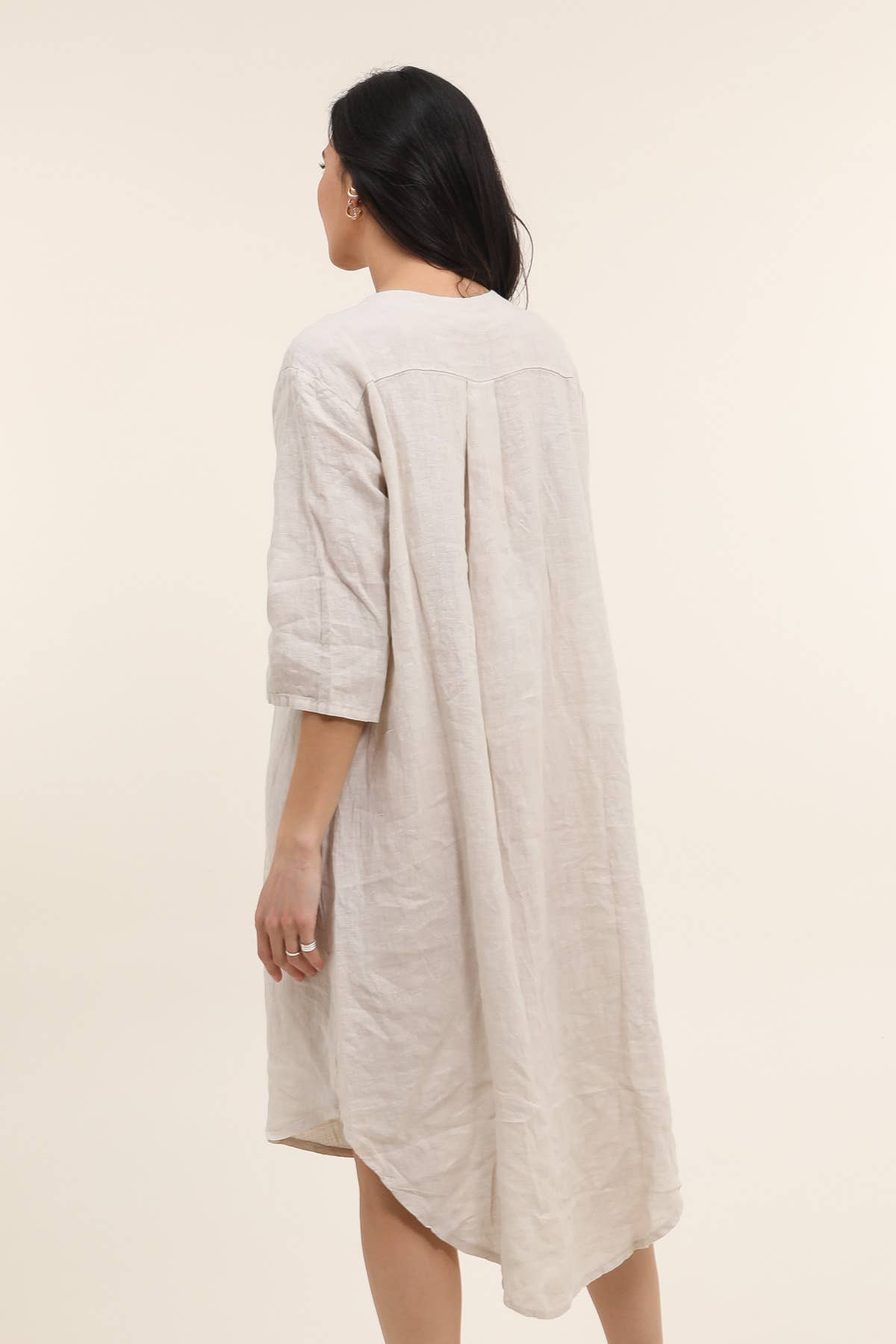 LÉA & LUC - Vente Robe – femme - Robes en 100% Lin avec un bouton REF. 554745