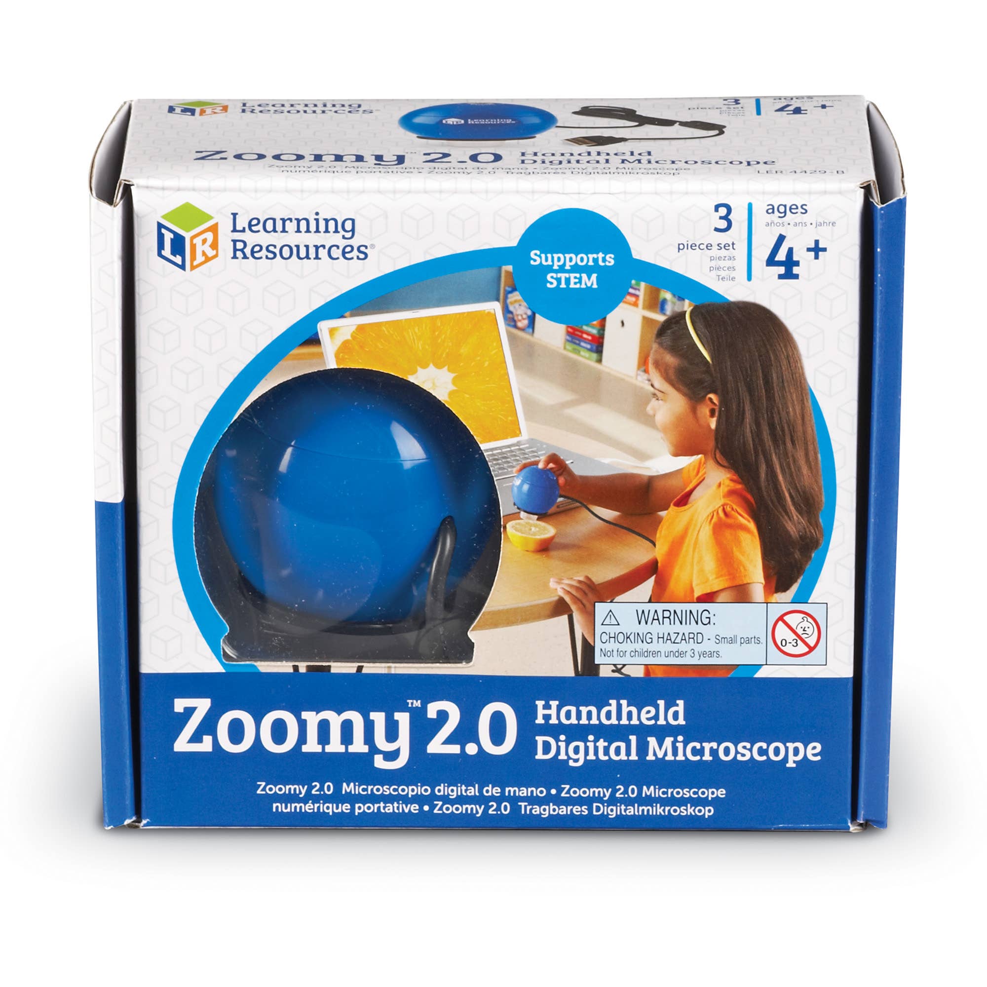 Learning Resources - Wholesale Toy Set - Kids - Zoomy™ 2.0 Blue Handheld Digital Microscope0