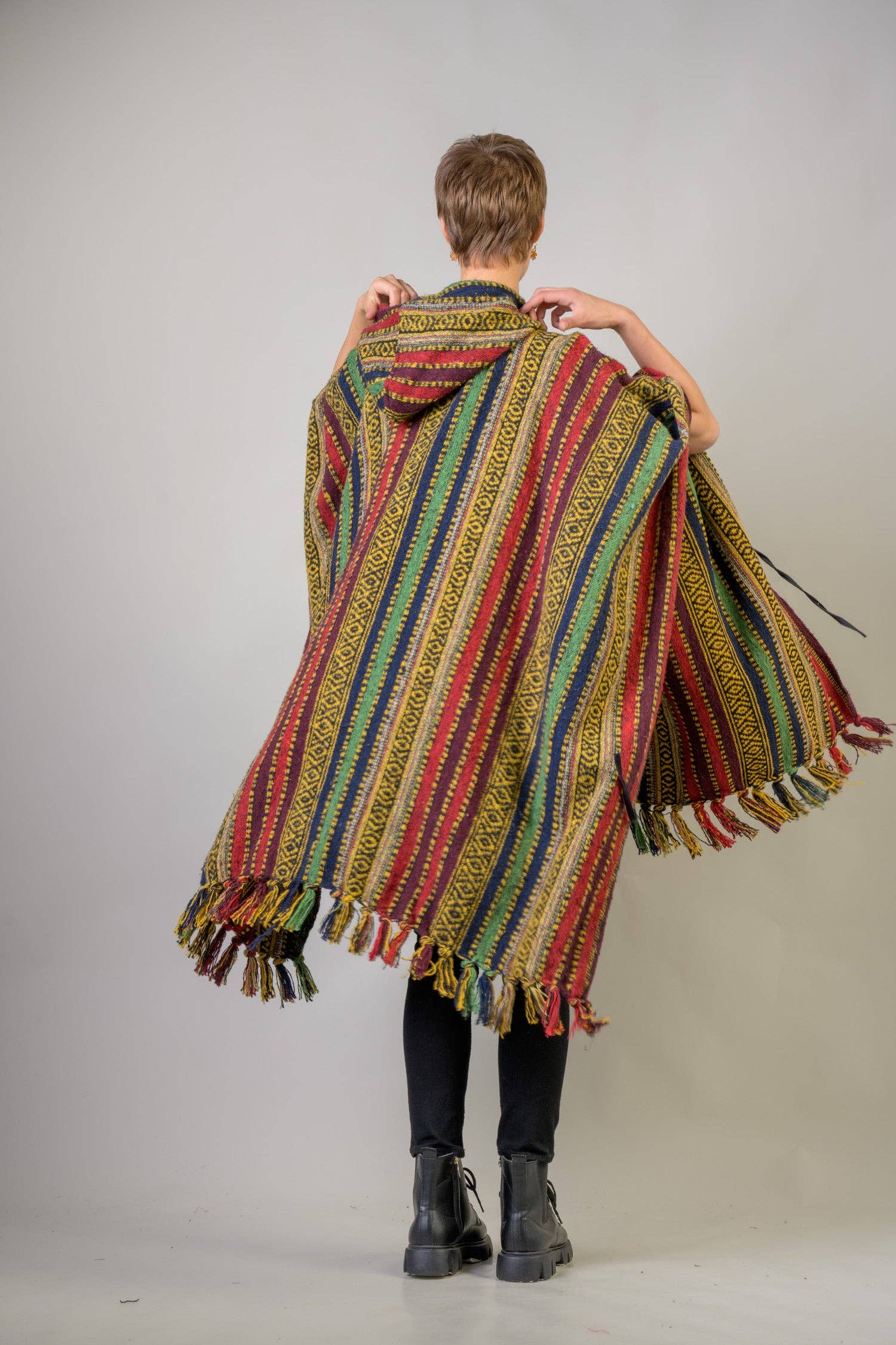 Rhea - Vente Poncho – femme - Poncho en coton à motif Rhea14
