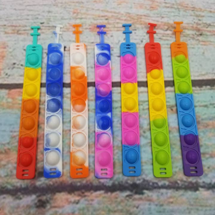 Sensory Little Bear Bracelet Pop Push Bubble Fidget Toy for wholesale by MIAS SHOP