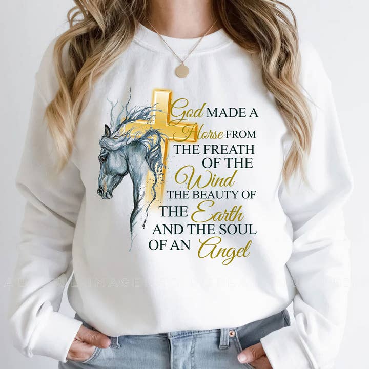 Christian God Horse Sweatshirt, Christian God Horse Shirt for wholesale by EagleAceApparel