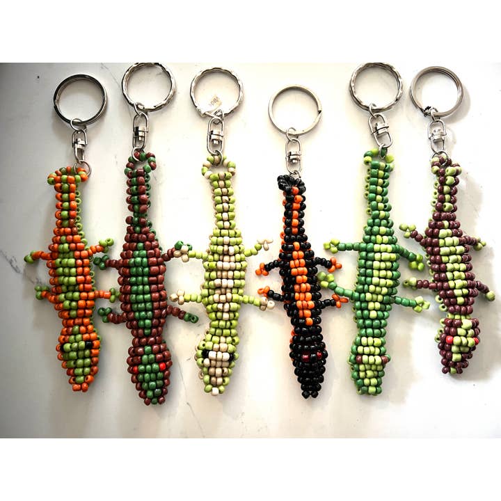 Erik & Mike - Wholesale Keychain - Unisex - Alligator keychain hand beaded assorted