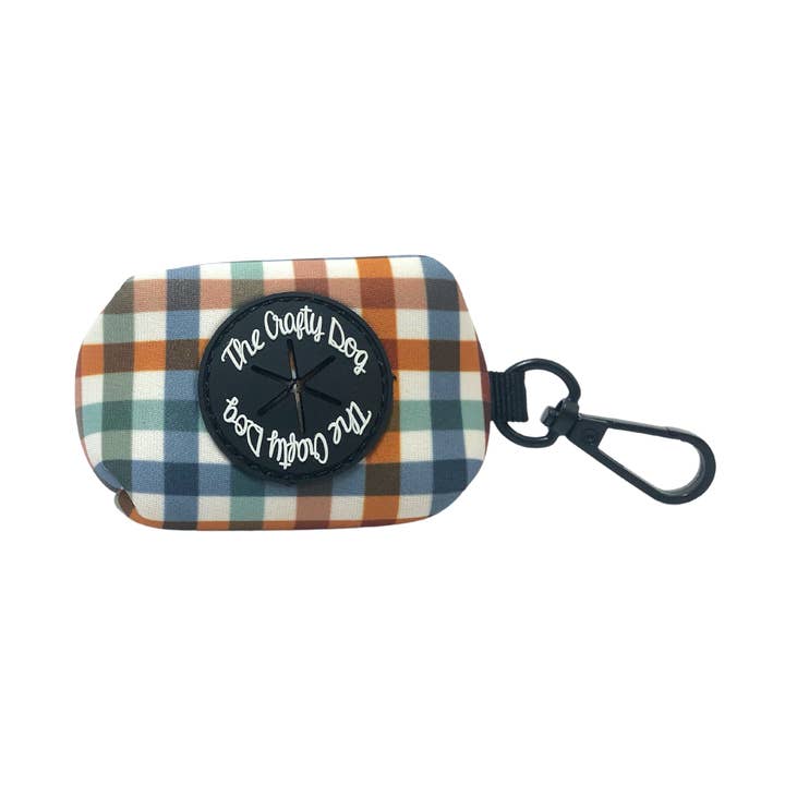 Grandad Plaid Poop Bag Holder for wholesale by The Crafty Dog Co