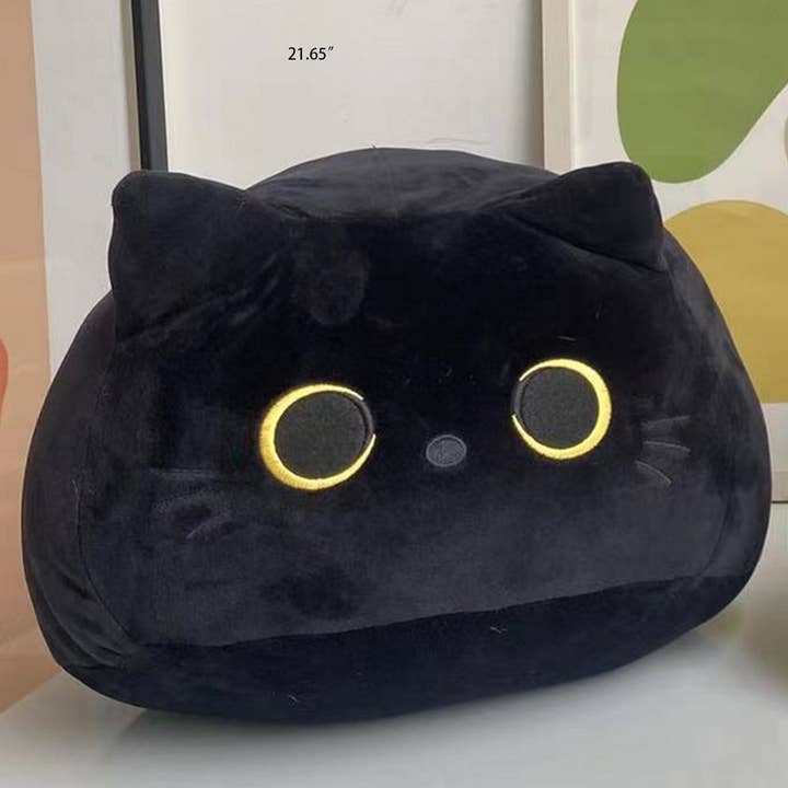 CUTE BLACK CAT PLUSH TOY PILLOW_CWMM0862 for wholesale on Faire10