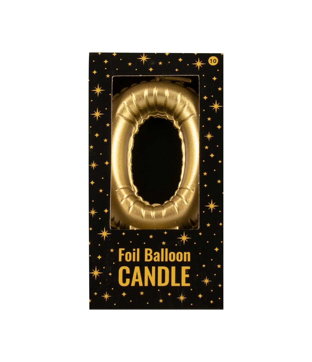 PD Party - Wholesale Cake Candle - Foil balloon candle gold - 01