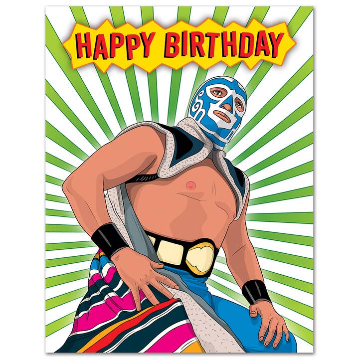 THE FOUND - Wholesale Birthday Card - Lucha Libre Birthday Card