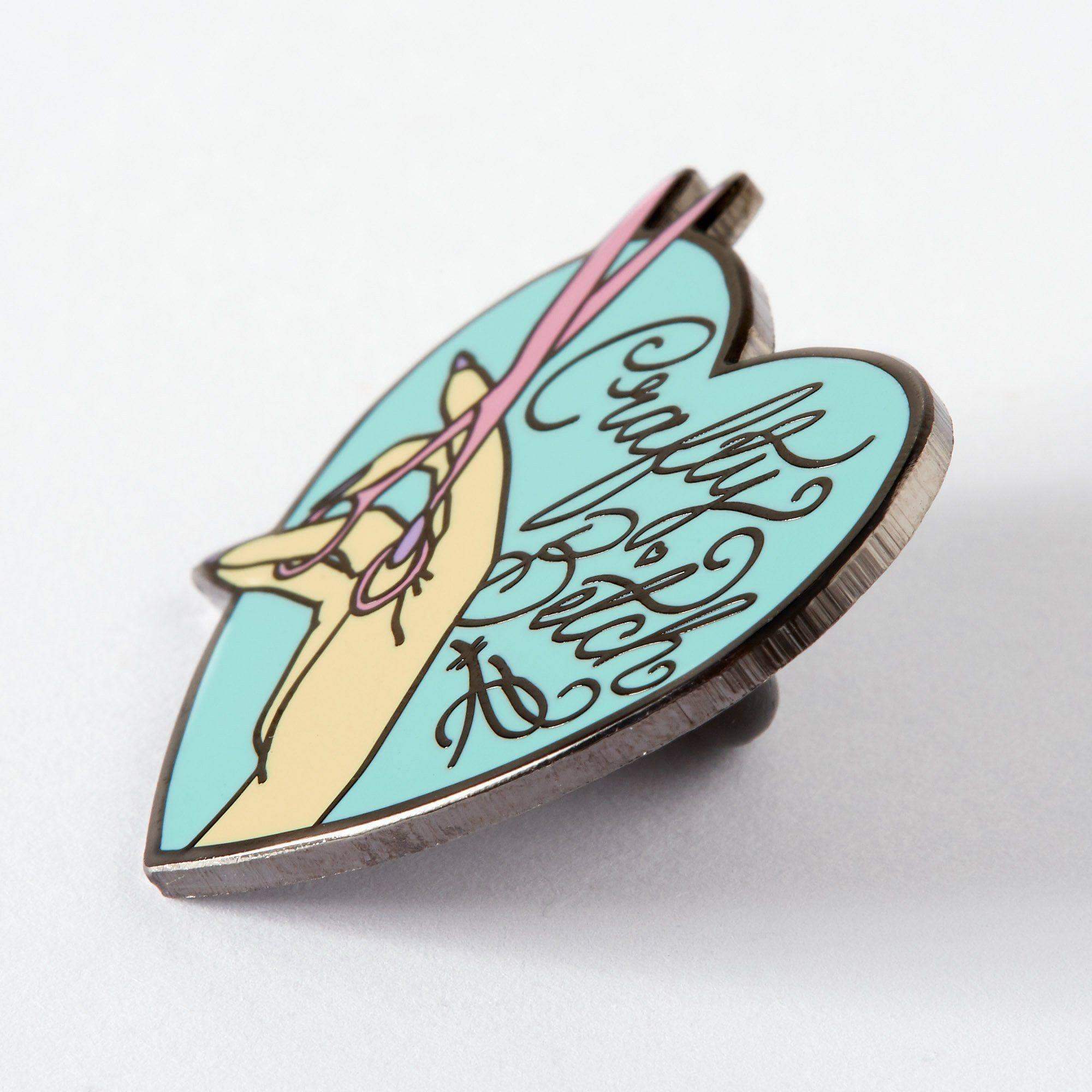 Punky Pins – wholesale Lapel pin/button – Crafty Bitch Enamel Pin2