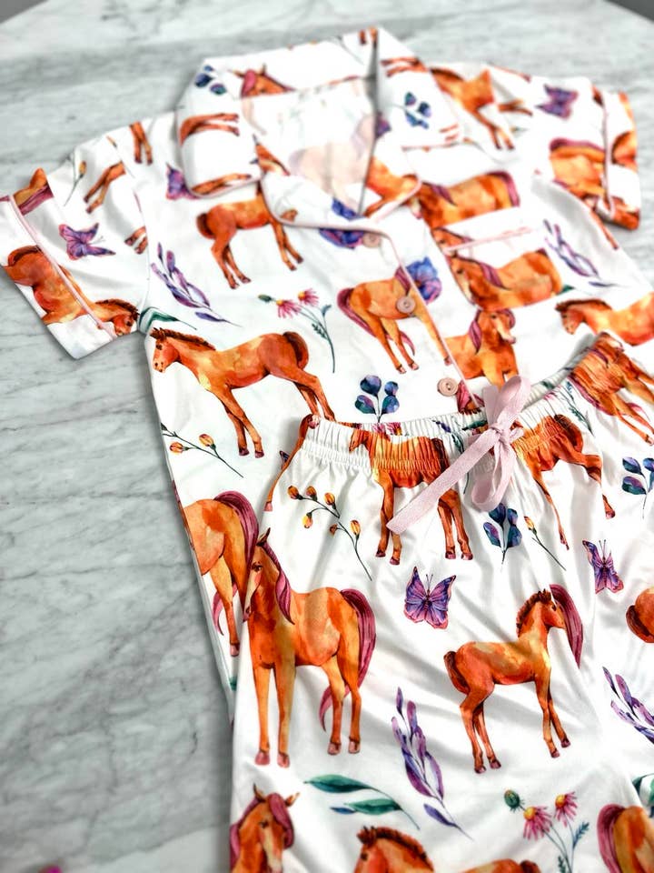 Ippico Equestrian – wholesale Sleepwear set – Kids – IPPICO | CHILDREN'S PONY PRINT PYJAMAS