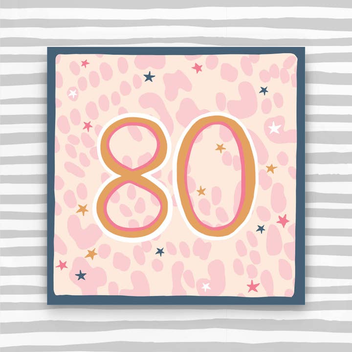 Carte d'anniversaire pour femme de 80 ans (HH52) pour la vente par Molly Mae Ltd