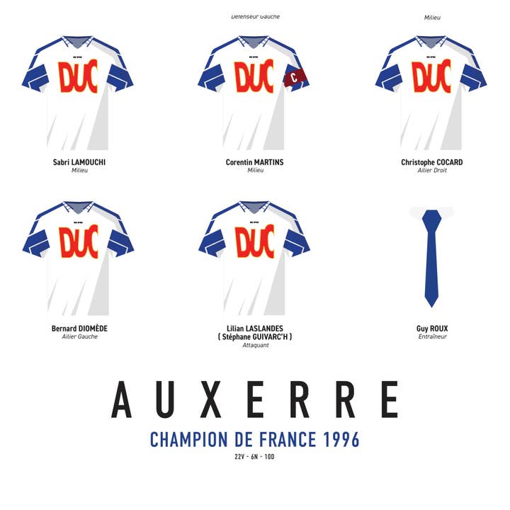 AUXERRE | French Champion 1996 for wholesale by Sport à l'Affiche
