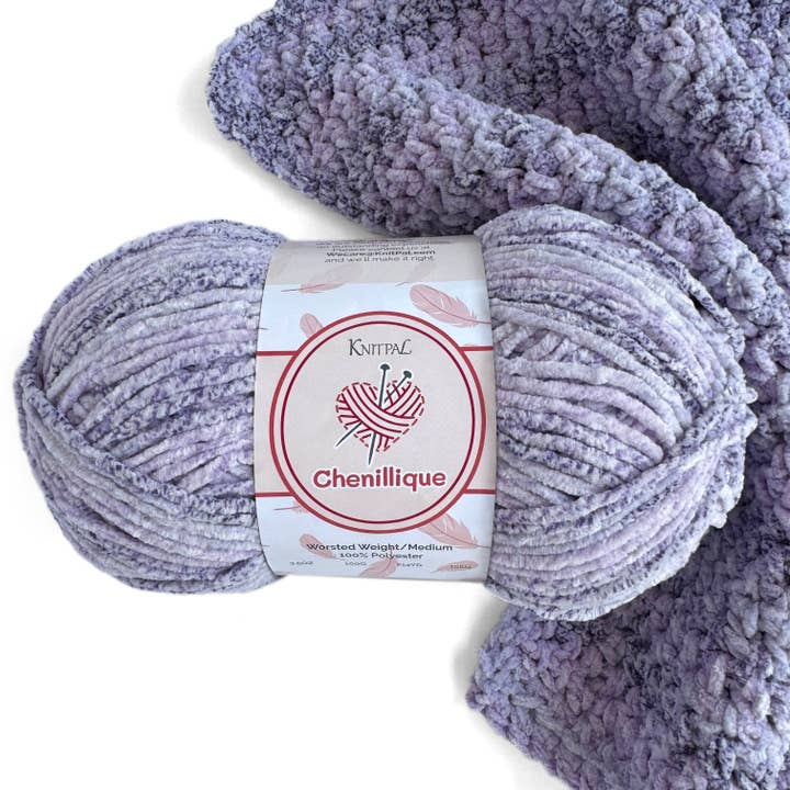 KnitPal - Wholesale Yarn - Chenillique Velvet Chenille Crochet Yarn - Worsted Weight 420
