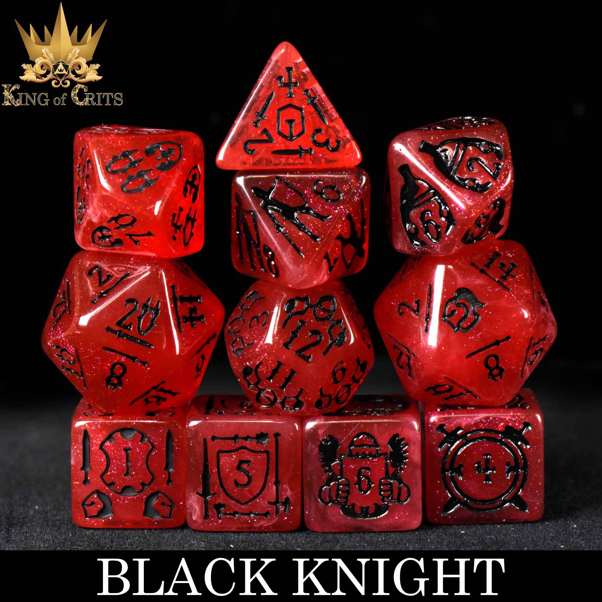 DNDDICE.COM – Engroshandel Terninger – Black Knight - 11 terningesæt1