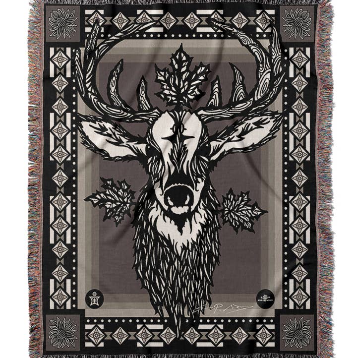 Essence - Cobertor Tecido Jacquard Cervidae Deer por atacado de Sean Martorana