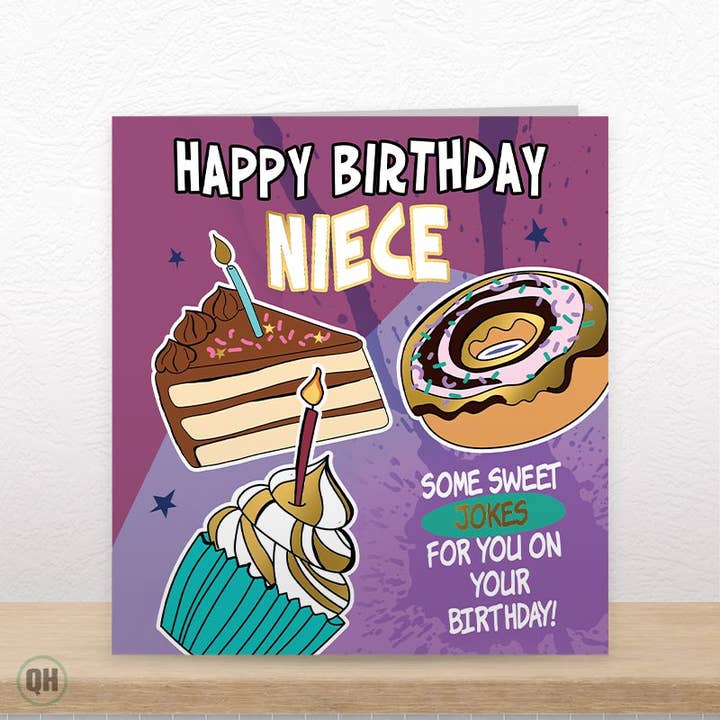 Happy Birthday Niece Funny Jokes Card for wholesale by Quitting Hollywood