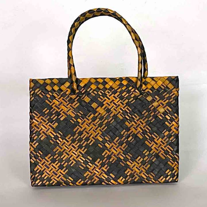 The Niger Bend - Vente Tote bag – femme - Sac fourre-tout en paille de Pandan tissé à la main3
