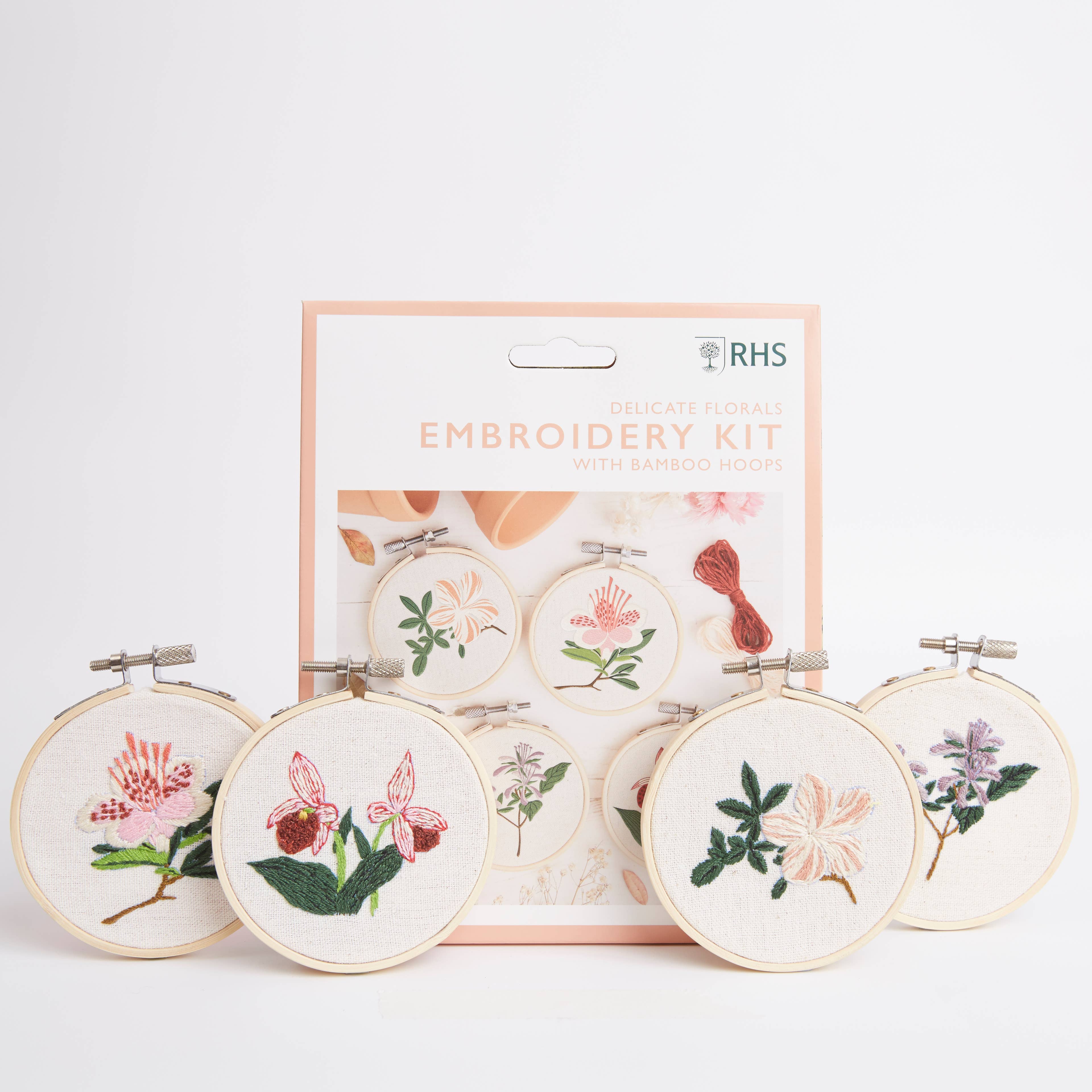 West Design Products - Wholesale Craft sewing kit - Royal Horticultural Society Embroidery Hoop Miniature Floral5