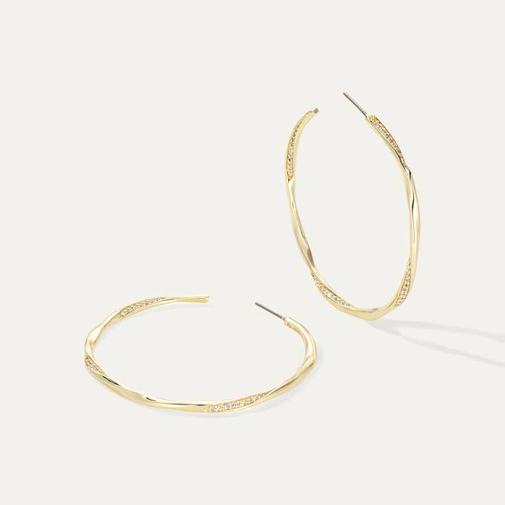 Stella & Dot - Wholesale Hoop Earrings - Twist Pave Hoops