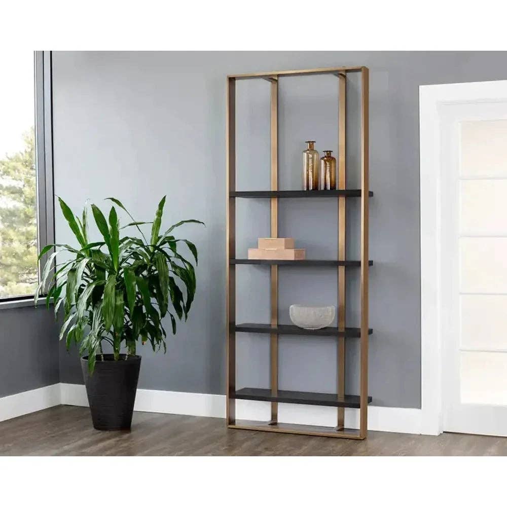 LOOMLAN - Wholesale Bookcase - Dalton Steel Framed Modern Etagere1