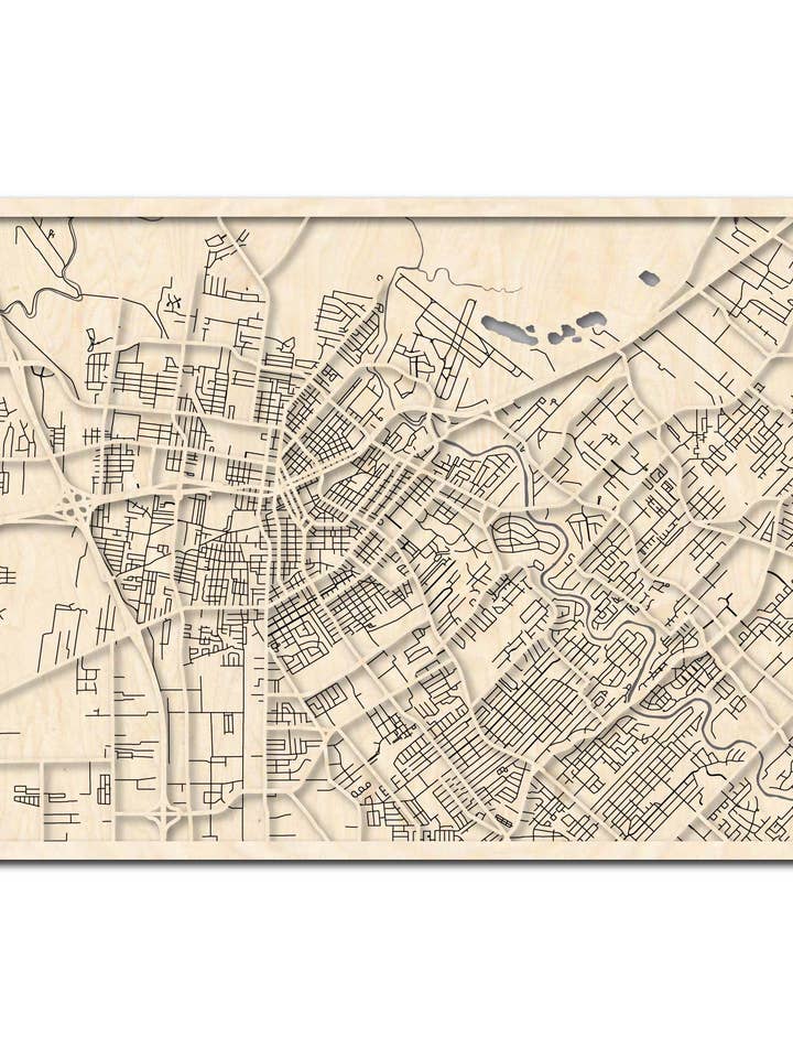 Lafayette, LA City Map for wholesale by Catahoula Sign Co.