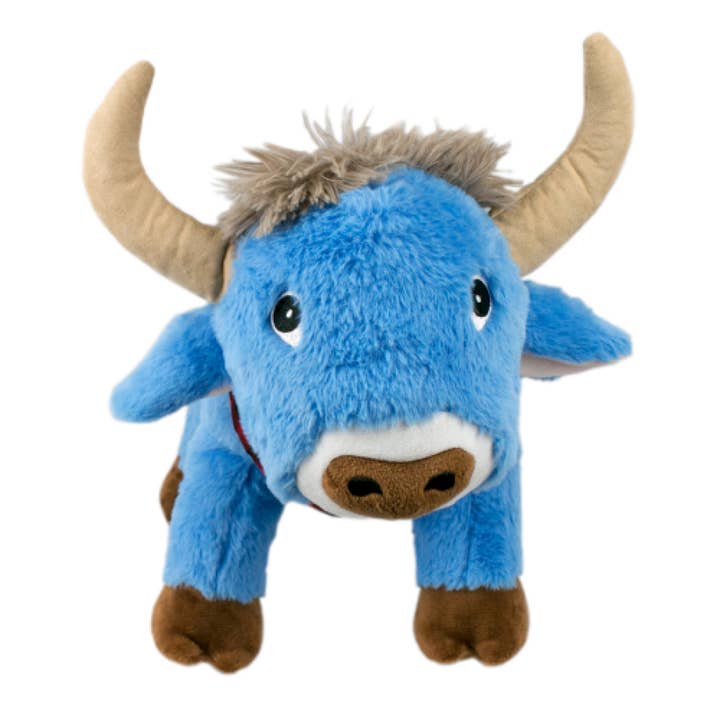 Tall Tails - Wholesale Pet Plush Toy - Dog - Crunch Plush Blue Ox Dog Toy - 10"