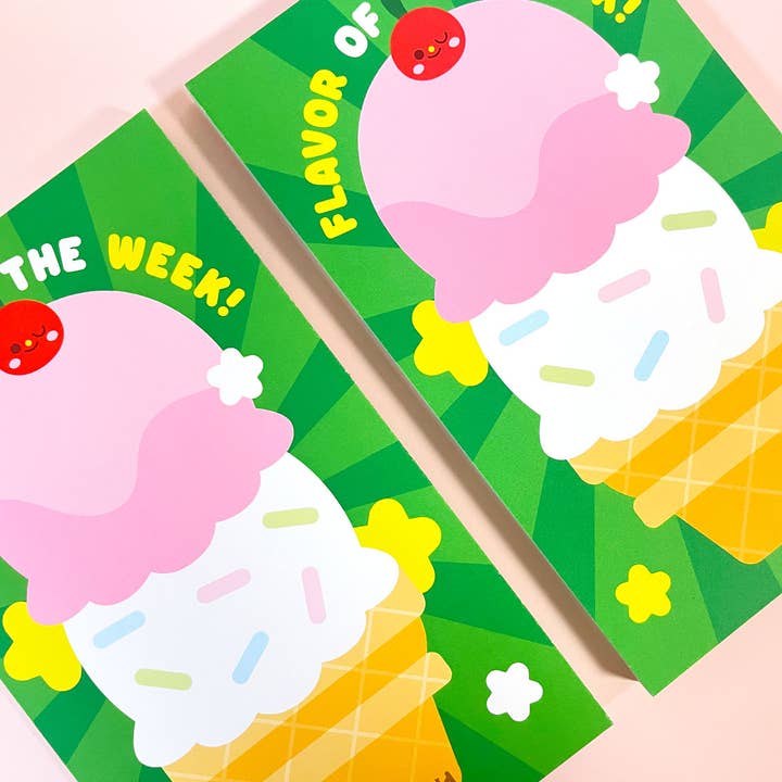 Kidnichols - Wholesale Notepad - Flavor of the Week Notepad | Ice Cream | Kawaii Stationery4