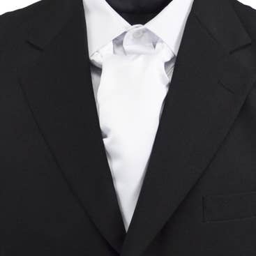 Solid Satin Poly Ascot for wholesale by Selini New York