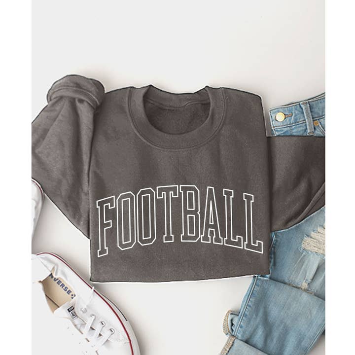 Kissed Apparel - Vente Sweat-shirt à imprimés – femme - Sweat en molleton à imprimé football2